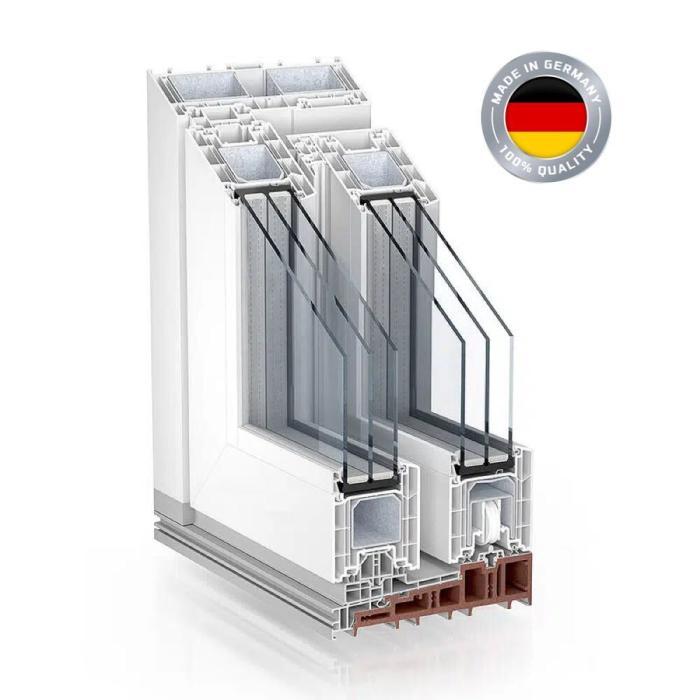 Das Profil PremiDoor 88 in einem Querschnitt.