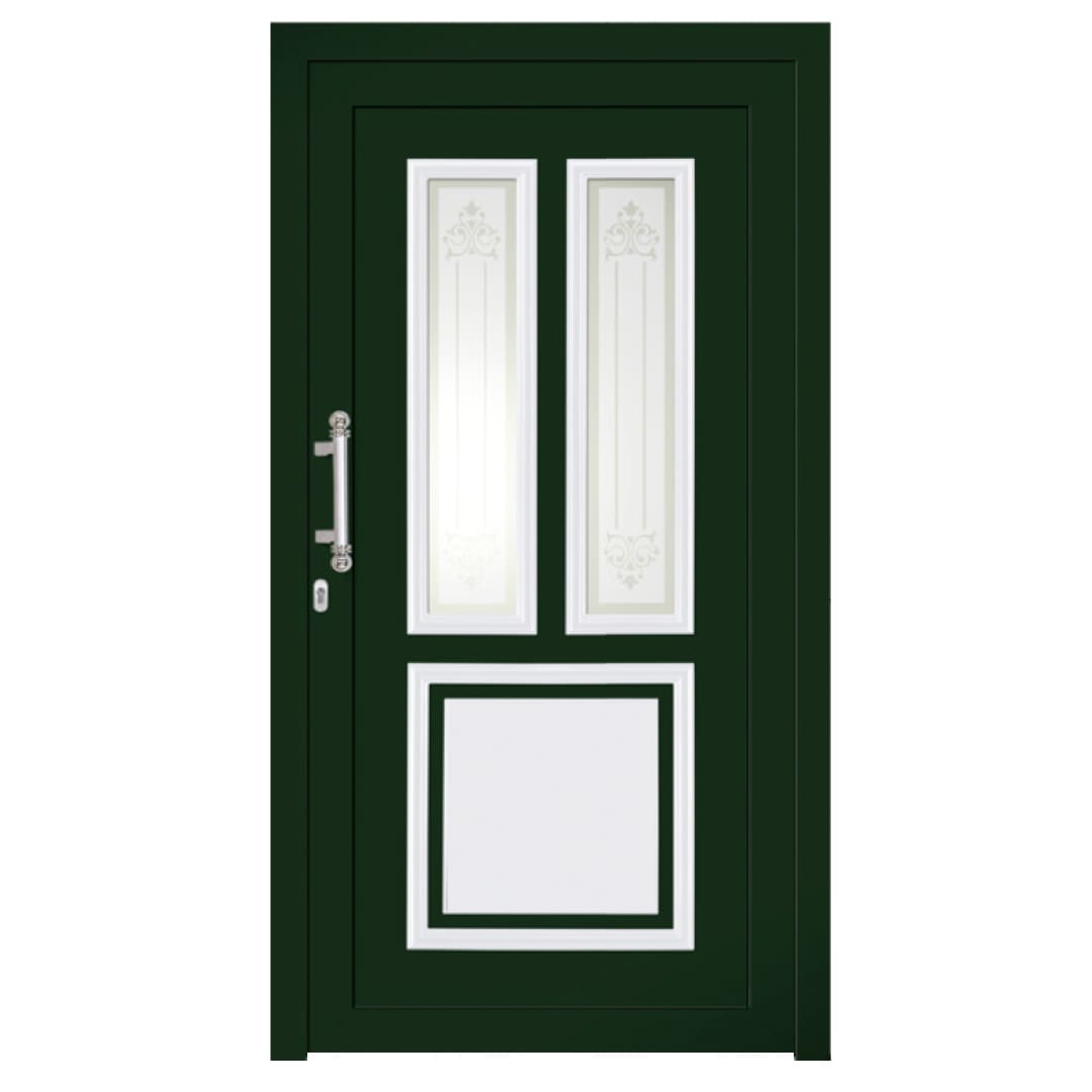 Kunststoff-Haustür in grün von Fensterbau Hartmann.