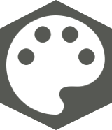 Ein Zeichen mit einem Farbkreis.