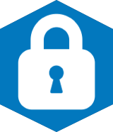 Ein Symbol mit einem Schloss.