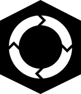 Ein Symbol mit einem Kreis.